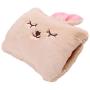Milkycat Cute Hot Water Bottle with Cover，Portable Rechargeable Electric Hot Water Bag，Plush Bunny Hand Warmer（Winter Expressive Gift，Beige Rabbit）