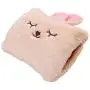 Milkycat Cute Hot Water Bottle with Cover，Portable Rechargeable Electric Hot Water Bag，Plush Bunny Hand Warmer（Winter Expressive Gift，Beige Rabbit）