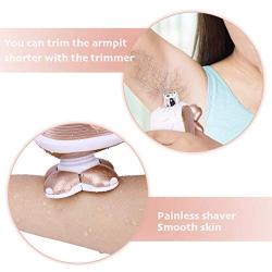 Electric Shaver for Women, SaikerMan Cordless Electric Razor Legs Body Face Bikini Area Hair Trimmer Remover Removal for Ladies Womens - Rose Gold
