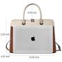 CLUCI Briefcase for Women Oil Wax Leather 15.6 Inch Laptop Business Vintage Slim Ladies Shoulder Bag