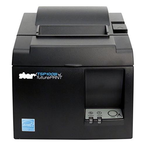 Star Micronics 39463110 Refer to 39464910 Once Depleted, Tsp143L Gray Us, Thermal, Printer, Cutter, Ethernet (LAN), Gray, Internal Power Supply and Cables Included