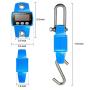 RoMech 660lb Digital Hanging Scale with Cast Aluminum Case, Handheld 300Kg Mini Crane Scale with Hooks for Farm Hunting Fishing Outdoor (Blue)