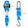 RoMech 660lb Digital Hanging Scale with Cast Aluminum Case, Handheld 300Kg Mini Crane Scale with Hooks for Farm Hunting Fishing Outdoor (Blue)