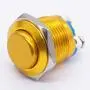 Twidec / 16mm Waterproof Golden Metal Shell Momentary Raised Top Push Button Switch 3A/12~250V SPST 1NO Start Button for car Modification Switch（Quality Assurance for 1 Years） M-16-GLD-G