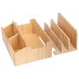 Bamboo Charging Station Organizer with Extension Extra Storage for Smartphones, Tablets, iPhone iPad, Samsung Devices Macbooks Laptops remotes & More