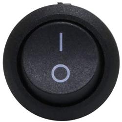 RuiLing 4PCS Snap Round Rocker Power Switch 6A 250V AC 2 Pin SPST Snap-in ON/Off Power Switch Button (2X Red + 2X Black)