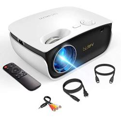 Mini Projector-2021 Latest Portable Video Projector for Home Theater/Outdoor Movie/Video Game, Support 1080P/236 Projector Screen, Compatible with Netflix/TV Stick/Phone/Laptop/PC/HDMI/USB