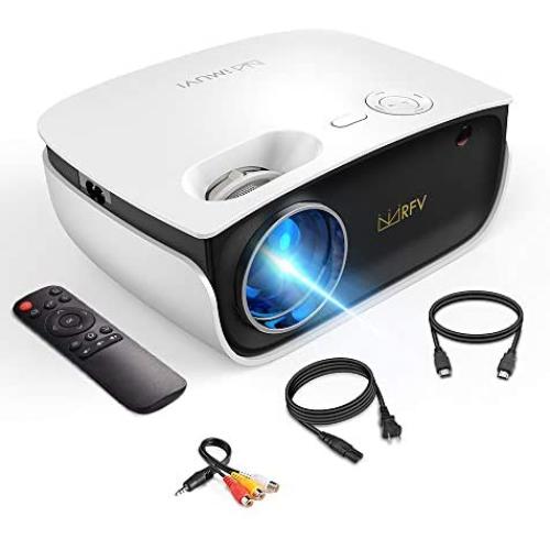 Mini Projector-2021 Latest Portable Video Projector for Home Theater/Outdoor Movie/Video Game, Support 1080P/236 Projector Screen, Compatible with Netflix/TV Stick/Phone/Laptop/PC/HDMI/USB