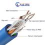Cat5e Plenum Cable 1000ft | Fluke Test Passed High Bandwidth, Solid 24AWG 350MH Bulk Ethernet Cable, (UTP) Unshielded Twisted Pair - Blue