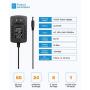 ALITOVE 5V 3A Power Supply Adapter Converter Cord 5.5mm x 2.5mm 2.1mm Plug AC 100V~240V to DC 5 Volt 3000mA 2500mA 15W for WS2812B WS2811 LED Pixel Light CCTV Camera USB-HUB Wireless Router (2 Pack)