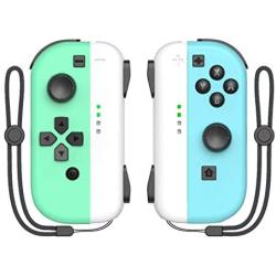 KDD Joy-pad Controller Compatible with Nintendo Switch L/R Joy Controller with Animal Crossing Theme, Built-in Wake-up Function