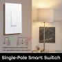 Geeni TAP Smart Light Switch, White, 1 Switch - No Hub Required - Requires Neutral Wire - Smart Light Switch Works with Amazon Alexa, Google Assistant &, Requires 2.4 GHz Wi-Fi