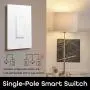 Geeni TAP Smart Light Switch, White, 1 Switch - No Hub Required - Requires Neutral Wire - Smart Light Switch Works with Amazon Alexa, Google Assistant &, Requires 2.4 GHz Wi-Fi