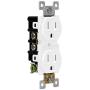 ENERLITES Duplex Receptacle Outlet, Tamper-Resistant, Residential Grade, 3-Wire, Self-Grounding, 2-Pole,15A 125V, UL Listed, 61580-TR-W-10PCS, White (10 Pack) ENERLITES Duplex Receptacle Outlet, Tamper-Resistant, Residential Grade, 3-Wire, Self-Grounding, 2-Pole,15A 125V, UL Listed, 61580-TR-W-10PCS, White (10 Pack)