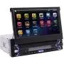 Android 10.0 Single Din Car Stereo 7 Inch Flip Out Capacitive Touch Screen Support Bluetooth WiFi GPS Navigation Mirror Link AM/FM Car Radio OBD USB SD AUX Cam-in with Backup Camera and Microphone