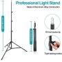 Emart 8.5ft Photography Light Stand and Background Reflector Disc Holder Clip for Photo Video Studio Product Portrait Shooting