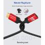 HDMI Extension Cable 3.3FT, JSAUX 4K High Speed HDMI Extender Cord Male to Female (4K 60Hz HDR HDCP 2.2), Compatible with Roku/Chromecast Streaming Stick, Blu-ray Player, HDTV, Laptop, PC - Red