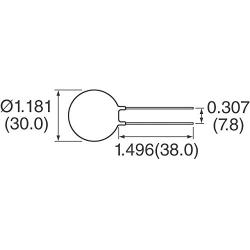 Ametherm SL32 2R025 (Pack of 2) Aqua-Rite Thermistor, ICL 2 OHM 20% 25A 30MM
