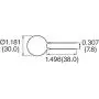 Ametherm SL32 2R025 (Pack of 2) Aqua-Rite Thermistor, ICL 2 OHM 20% 25A 30MM