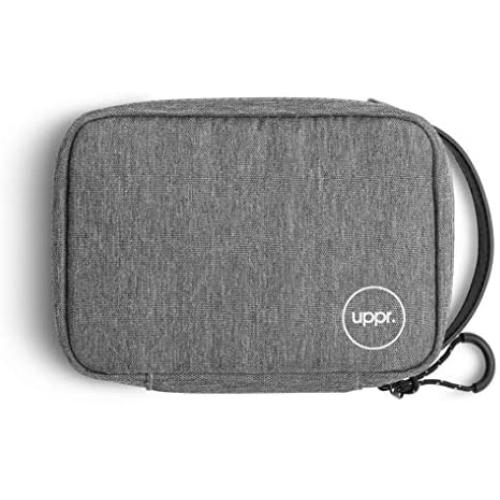 UPPERCASE Organizer 7.5 Portable Electronic Accessories Travel Pouch with Leather Handle Compatible with Laptop Accessories, Chargers, Tech Gears, Gadgets, Cables, Cords, Power Bank (7.5)