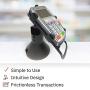 DCCStands Low Swivel and Tilt Verifone Vx805 Terminal Stand, Screw-in and Adhesive
