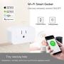 WiFi Smart Plug, LINGANZH Smart Socket Compatible with Alexa Echo Google Home, Mini WiFi Plug Timer Schedule Remote Control from Anywhere, No Hub Required