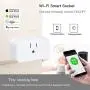 WiFi Smart Plug, LINGANZH Smart Socket Compatible with Alexa Echo Google Home, Mini WiFi Plug Timer Schedule Remote Control from Anywhere, No Hub Required