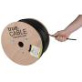 trueCABLE Cat6 Direct Burial, 1000ft, Waterproof, Outdoor Rated CMX, Black, 23AWG Solid Bare Copper, 550MHz, ETL Listed, Unshielded UTP, Bulk Ethernet Cable