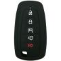 Coolbestda Rubber Smart 5buttons Key Fob Full Cover Remote Case Keyless Protector Jacket for 2017 Ford Fusion F250 F350 F450 F550 2018 Edge Explorer Black