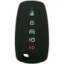 Coolbestda Rubber Smart 5buttons Key Fob Full Cover Remote Case Keyless Protector Jacket for 2017 Ford Fusion F250 F350 F450 F550 2018 Edge Explorer Black