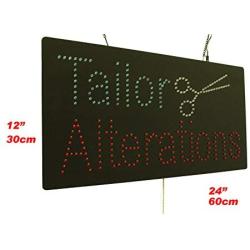 Tailor Alterations Sign, TOPKING Signage, LED Neon Open, Store, Window, Shop, Business, Display, Grand Opening Gift