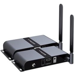 TNP Wireless HDMI Transmitter and Receiver Kit - Wireless HDMI Extender Adapter Signal Amplifier Booster Repeater for Up to 150 Feet with IR Remote Control Receiver & Blaster HD Video Audio 1080P