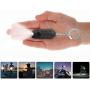 Mini Flashlight Keychain LED Torch with Micro USB Rechargeable Tiny Flashlight,150 Lumen Inbuilt Magnet Sticking Small Pocket Torch for Camping, Hiking, Emergency (Dick Black)