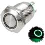 uxcell Momentary Metal Push Button Switch 12mm Mounting Dia 2A 1NO 3-6VAC/DC Green LED Light