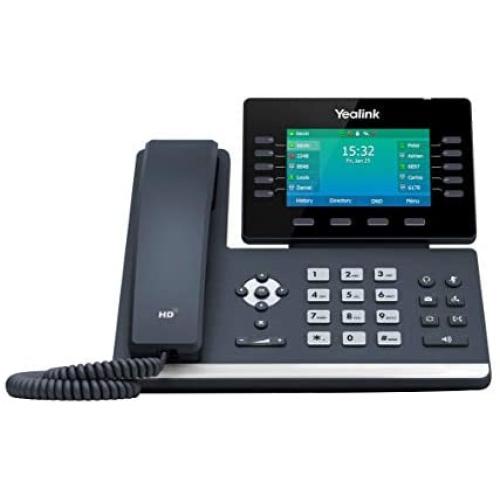 Yealink T54W IP Phone, 16 VoIP Accounts. 4.3-Inch Color Display. USB 2.0, 802.11ac Wi-Fi, Dual-Port Gigabit Ethernet, 802.3af PoE, Power Adapter Not Included (SIP-T54W)