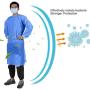 YIBER Disposable Lab Coat Isolation Gown SMS Material 38g With Knit Cuff Long Sleeve, Fluid Resistant, Dental, Medical, Hospital, Industries, ONE SIZE FITS ALL - 5 pcs/Pack Blue