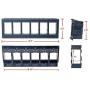 OZ-USA Rocker Switch Housing Panel Kit 6 pcs ABS Black Offroad Truck Boat Marine