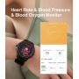 Smart Watch for Women Men,Fitness Tracker with Heart Rate,Blood Pressure,Blood Oxygen,IP67 Waterproof Pedometer Smartwatch with Sleep Tracker,Steps,Music,Weather Forecast for Android iPhone(Black)
