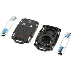 Chrome Key Fob Keyless Entry Remote Shell Case & Pad fits Chevy Silverado Colorado/GMC Sierra Canyon 2014 2015 2016 2017 (M3N-32337100)