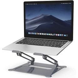 Besign LS05 Aluminum Laptop Stand, Ergonomic Adjustable Notebook Stand, Riser Holder Computer Stand Compatible with Air, Pro, Dell, HP, Lenovo More 10-15.6'' Laptops (Grey)