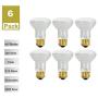 Bulbmaster 45R20/FL 45 Watts R20 Reflector Indoor Flood Light Bulbs Medium E26 Base 45W for Spotlight Bulbs 130 Volts Frosted Flood Lights 330 Lumens 6 Pack