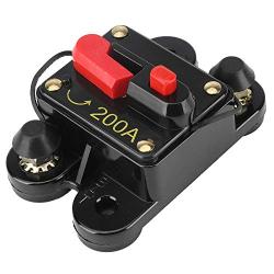 200 Amp Circuit Breaker - JOYHO 12-24V DC Circuit Breaker with Manual Reset Waterproof Fuse Holder for Marine RV Car Audio and Home Solar System Amps Protection