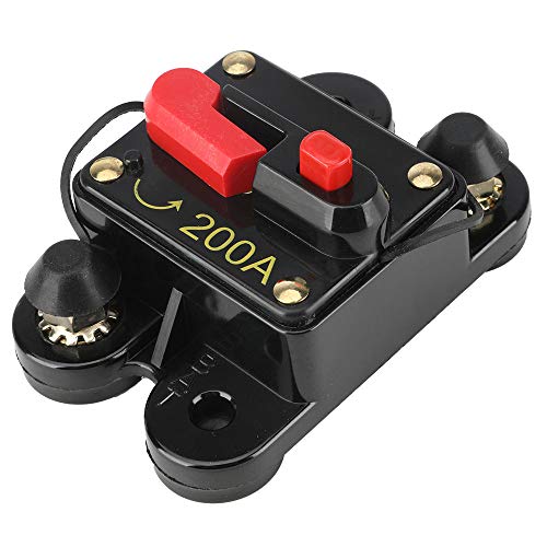 200 Amp Circuit Breaker - JOYHO 12-24V DC Circuit Breaker with Manual Reset Waterproof Fuse Holder for Marine RV Car Audio and Home Solar System Amps Protection