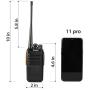 Seodon Walkie Talkies for Adults Long Range with One Extra Battery for Each Radio Rechargeable Walkie Talkie Two Way Radios with Earpiece/Headsets(2 Pack)