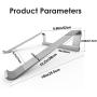 SKYZONAL Laptop Stand Aluminum Ventilated Stand Ergonomic Riser (Silver)