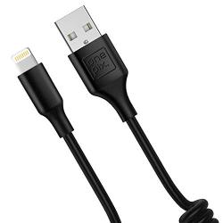 ONE PIX iPhone Charger Cable for Car (3 ft), MFi Certified Coiled Lightning Cable Compatible with iPhone 11/XS/XS Max/XR/X/8/8 Plus/7/7 Plus/6s/6s Plus/6/6 Plus/SE/5s/5c/5/iPad/iPod - Black