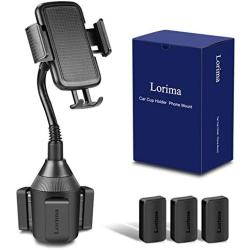 Lorima Car Cup Holder Phone Mount with A Long Flexible Neck for Cell Phones iPhone 11 Pro Max/SE/XS/Max/X/8/7 Plus/Galaxy/Google Pixel