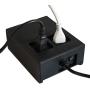 Power Hub 5 USB + 2 AC Charging Station | Built in Surge Protection | Attractive Dependable Table Side Charging Hub | Black | Set of 4 Short Cords (Lightning)