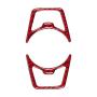 BLAKAYA Compatible with Sticker Carbon Fiber Headlight Switch Button Decorative Frame Trim Cover Accessories for Ford Mustang 2015 2016 2017 2018 2019 2020 (2PCS Red）