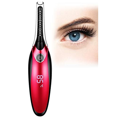 Electric Eyelash Curler, JDO Heated Eyelash Curler 【2020 NEWEST】 Mini USB Eye Lash Curling Clip with LED Display 4 Temperature Gears Quick Heating Natural Long-lasting Eye Beauty Makeup Tools